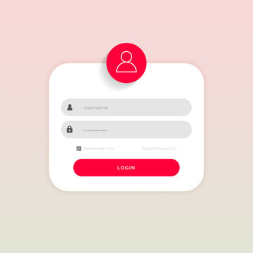 modern web login form template with username and password