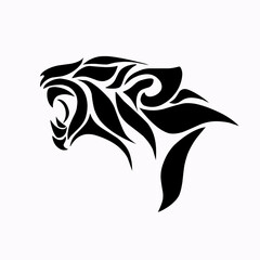 illustration vector graphic of design tribal art designs panther head