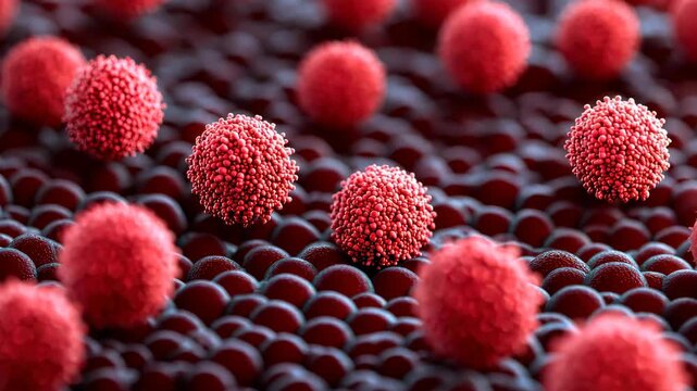A close-up of mast cells releasing histamines, with glowing arrows showing the cascade of reactions leading to anaphylaxis.