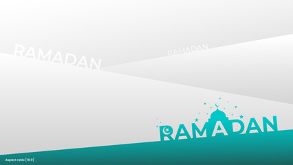 Ramadan minimalist modern background. Simple islamic ramadan design