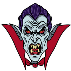 Halloween Dracula Vampire Head