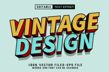 Vintage Design Editable Text Effect
