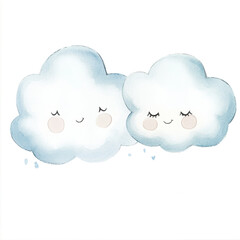 Minimal Isolated Clouds Drifting in a Clear Blue Sky Soft White Fluffy Shapes Floating Peacefully Perfect for Nature and Tranquility Themes in Photography and Art