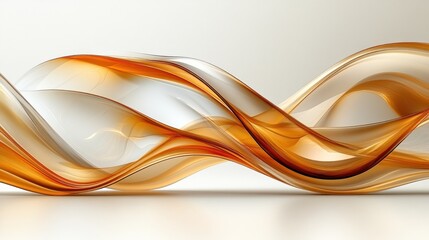 Abstract amber waves flowing, white background, design