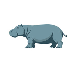 Simple Illustration Of A Hippopotamus