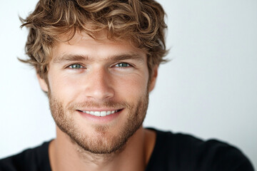 Obraz premium Man smiling close-up