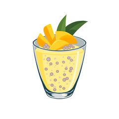 Mango Sago Filipino Food Illustration