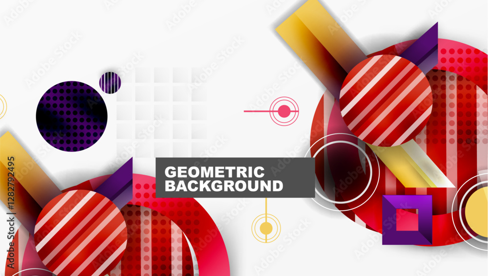 Aufkleber Dynamic complex geometric abstract background