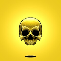 Skull Glitch with colorful background