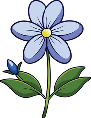 Lobelia flower vector illustration, vibrant blue and purple blossoms, delicate petals, floral design, nature-inspired, spring bloom, botanical artwork, decorative clipart.