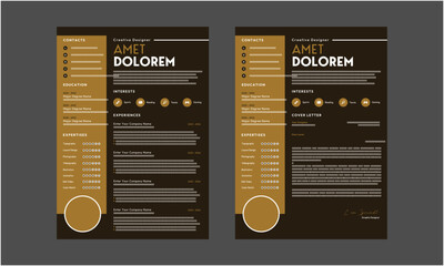Resume CV. Professional modern and minimal resume CV, Clean and modern resume portfolio CV template

