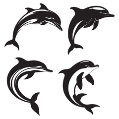 dolphin silhouette vector