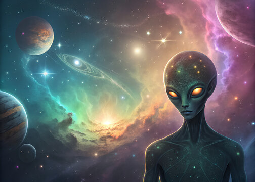 alian space universe abstract background 
