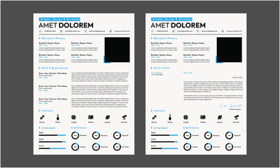 Resume CV. Clean, Modern and Professional Resume CV Templates.

