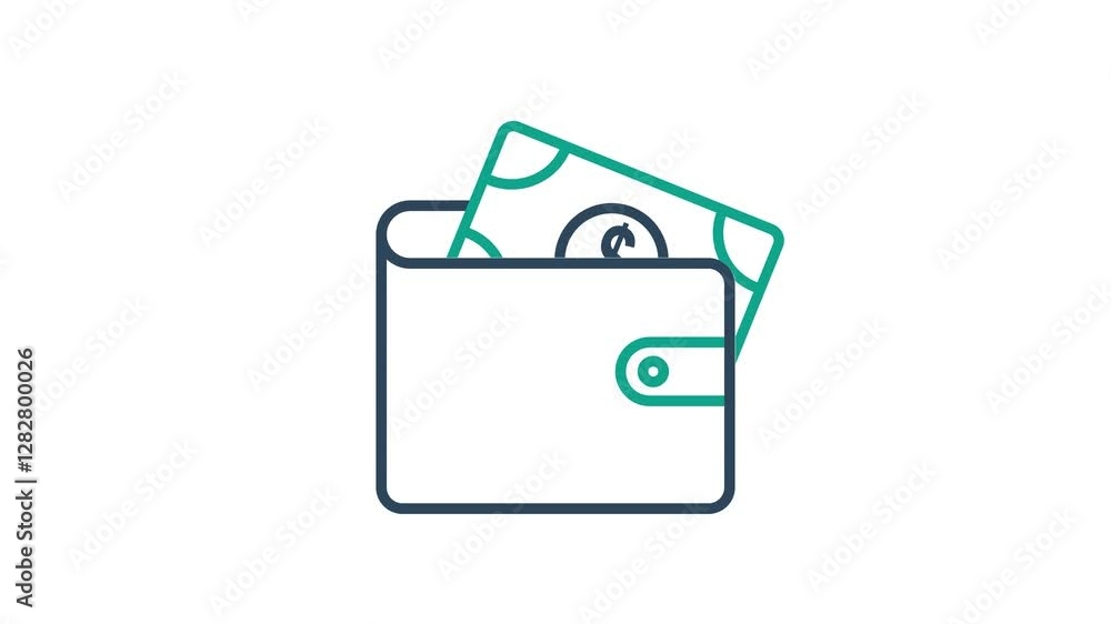 Poster finance animated icon. animated icon related to business. suitable for user interface, provide visua