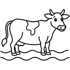 Cow on Waterline