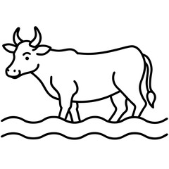 Cow on Waterline