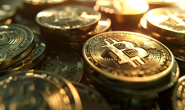 the financial revolution with Bitcoin, the decentralized digital currency offering the allure of a Swiss bank account accessible from your pocket, depicted in a compelling visual narrative