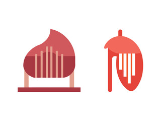 music instruments vector art illustration