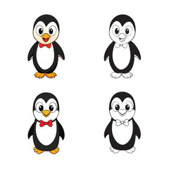 Naklejka premium Color and Line Art: It accurately describes the two styles presented.