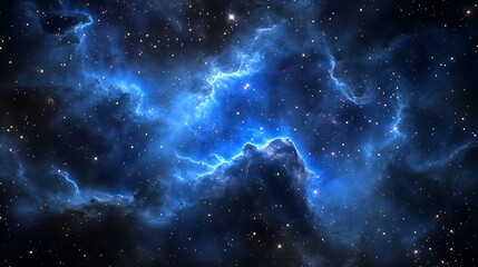 Stunning nebula in deep space. Cosmic clouds and stars.