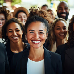 senior portrait woman group smiling happy man community diverse diversity team young businesswoman friends smile