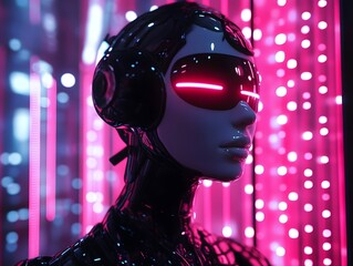 Futuristic Influencer Managing Social Media Platform for Digital Marketing and Branding