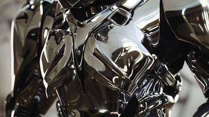 Shiny chrome armor with a modern twist