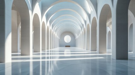 Obraz premium A legislative hall with grand archways leading into the chamber. Featuring importance and entry