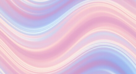 Obraz premium Pastel watercolor waves, soft flowing curves, ethereal abstract background, iridescent hues, pink and blue gradient, dreamy atmospheric texture, delicate brushstrokes, soothing color palette, gentle u