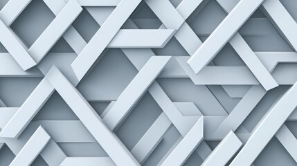 Fototapeta premium Abstract white triangle shapes background pattern