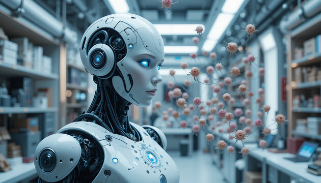 The Crystal Core: A Hyper-Intelligent Robot Controlling a Drone Swarm