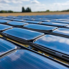 Solar Panel Array in Field