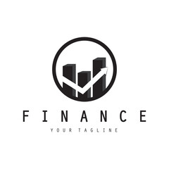 finance/financial logo creative arrow diagram market design template