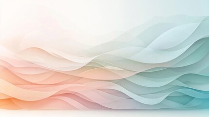 Obraz premium Fluid wave patterns in soft colors abstract digital art tranquil design creative space minimalist viewpoint inspiring concepts for modern aesthetics