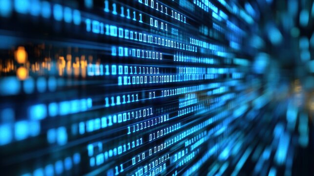 Abstract binary code stream in a dark data processing environment