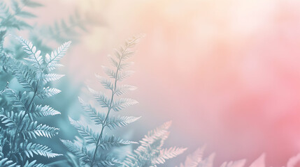 Dreamy Ferns, A Soft Pastel Botanical Composition for Serene Designs and Applications