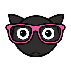 A pair of bold black hipster nerd-style glasses with thick rectangular frames, exuding a cool, intellectual vibe. A trendy accessory that blends style with smart sophistication.