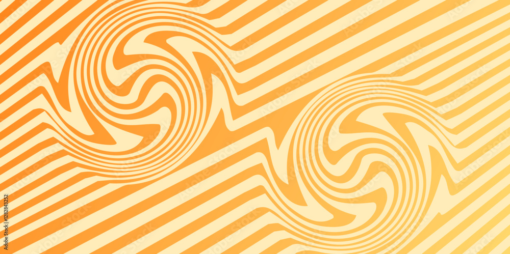 Poster modern groovy pattern geometric wave background with distorted flowing.