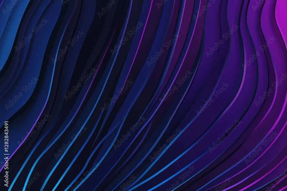 Poster abstract technology background with a blue gradient and curved lines vector presentation design, in 