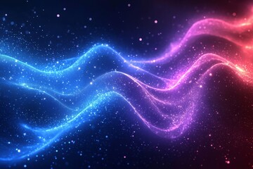 Fototapeta premium Abstract technology background with a blue gradient and curved lines vector presentation design, in a flat style, a minimalistic background. Illustration of a futuristic background