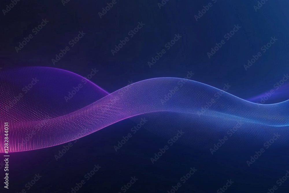 Poster abstract technology background with a blue gradient and curved lines vector presentation design, in 