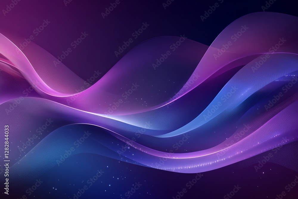 Poster abstract technology background with a blue gradient and curved lines vector presentation design, in 