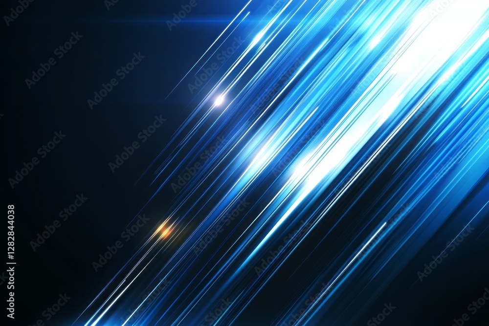 Poster abstract technology background with a blue gradient and curved lines vector presentation design, in 