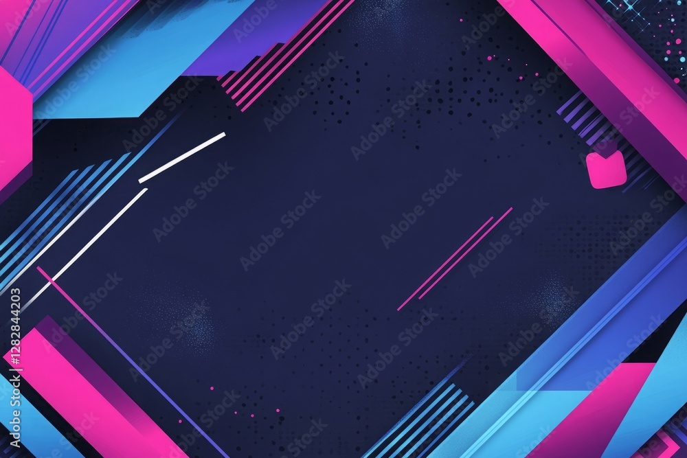 Poster abstract technology background with a blue gradient and curved lines vector presentation design, in 