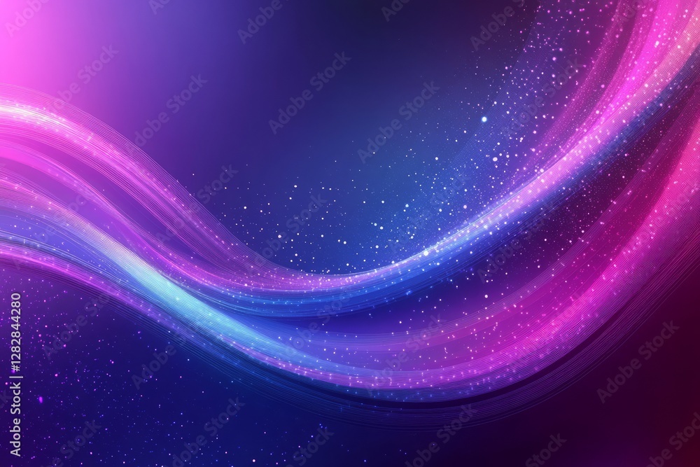 Poster abstract technology background with a blue gradient and curved lines vector presentation design, in 