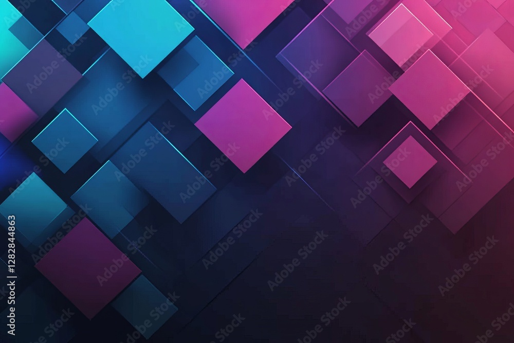 Poster abstract technology background with a blue gradient and curved lines vector presentation design, in 