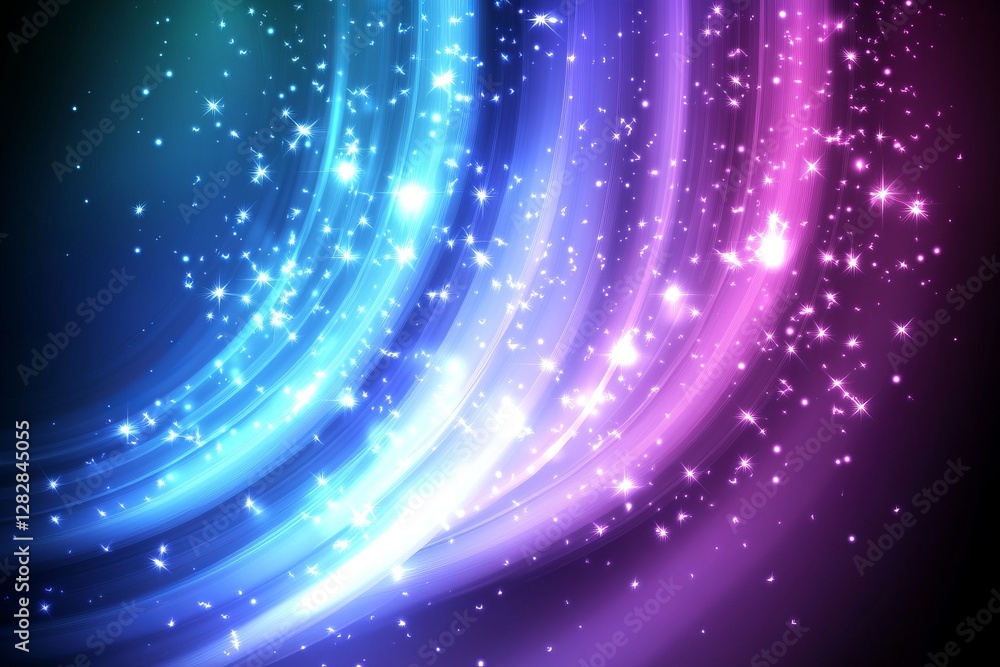Poster abstract technology background with a blue gradient and curved lines vector presentation design, in 