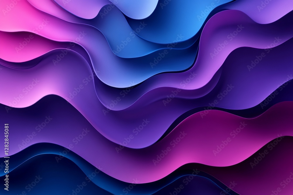 Poster abstract technology background with a blue gradient and curved lines vector presentation design, in 