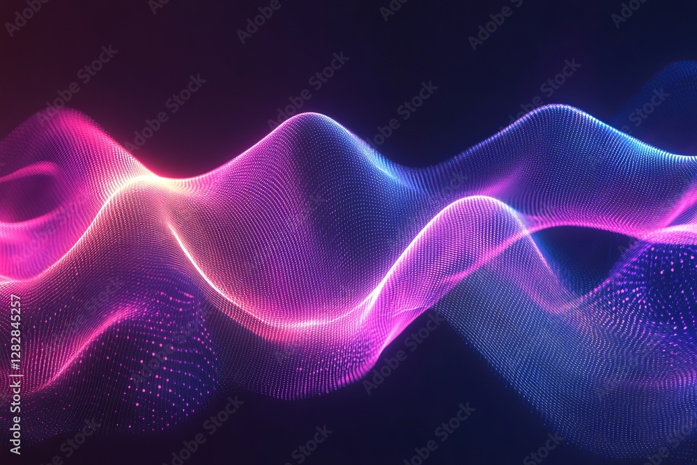 Poster abstract technology background with a blue gradient and curved lines vector presentation design, in 
